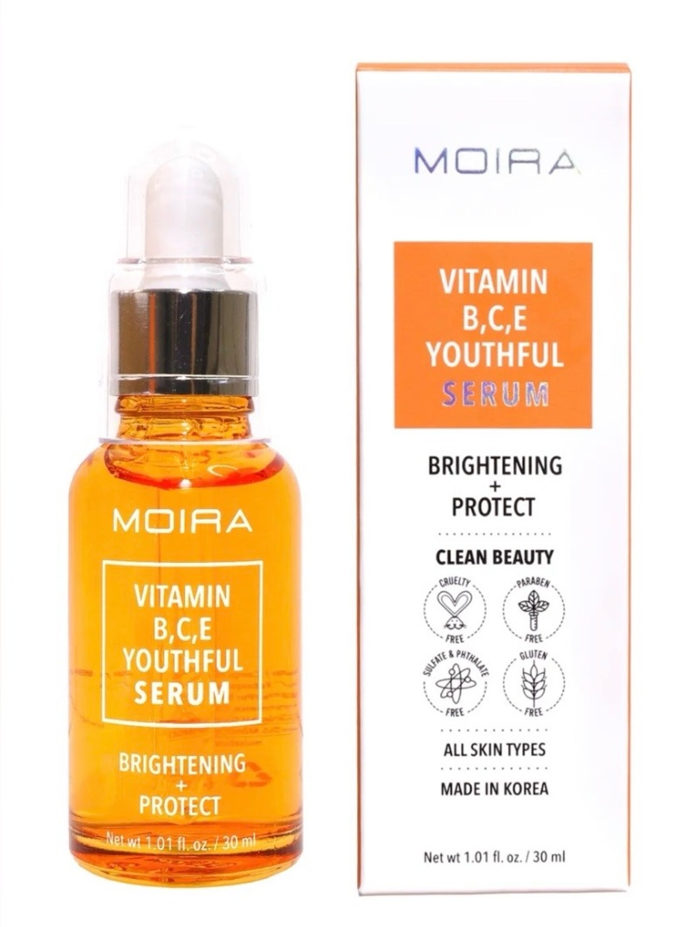 Moira Vitamin B,C,E Youthful Brightening Serum - Orange